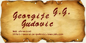 Georgije Gudović vizit kartica
